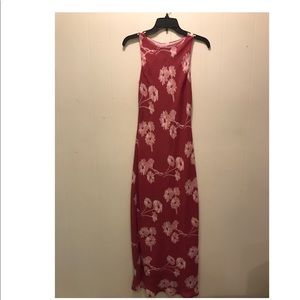 Pink and floral maxi dress